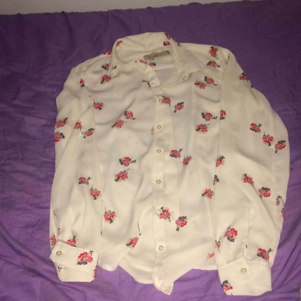 Floral button down